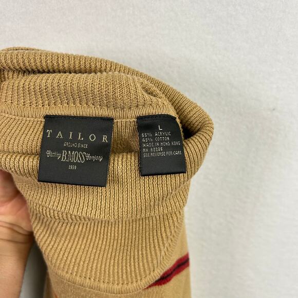 Woman's Tailor Turtle Neck Sweater - Size Large Vintage Retro Grandpa 70s Fall - Picture 4 of 8